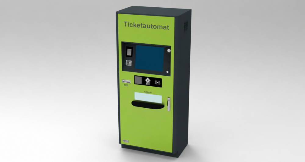 Frontansicht Kassen- Ticketautomat
